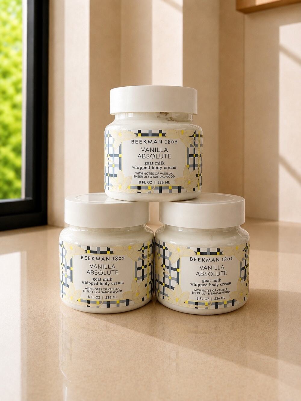 $117 Beekman 1802 Vanilla Absolute Goat Milk Whipped Body Cream set of 3